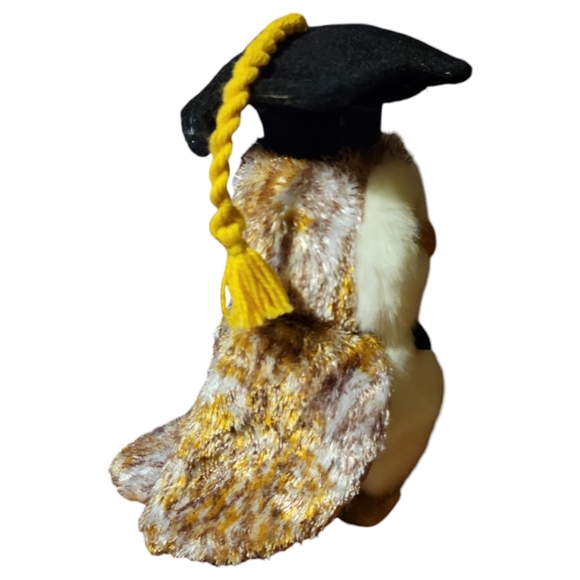 Vtg 2001 Ty Wise Owl Smarter Graduation School College Beanie Baby Error - Picture 4 of 14